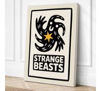 Strange Beasts Graphic Art Canvas Wall Art Print 36x24 Inch (91 x 61 cm)