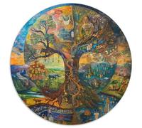 Strange Big Tree 1000 Piece Jigsaws Puzzles Round Puzzle for Adults Gifts Difficult Challenge Challenging & Educational Art 1000pcs (67.5x67.5cm)