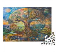 Strange Big Tree 1000pc Jigsaw of Eco-friendly Board Colourful Jigsaws As A Fun And Challenging Family Game for Collectible Art 70x50cm/1000pcs