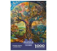 Strange Big Tree 1000pcs Paper Jigsaw Puzzles Animation What Happens Next Educational Games for Adults And Kids 38x26cm/1000pcs