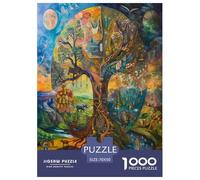Strange Big Tree Jigsaw Puzzles Puzzles for Adults Kids. 1000 Piece Whimsical Challenge Toy Educational Games Home Decoration for Educational Games Gifts 70x50cm/1000pcs
