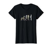 Strange Brew Evolution to Legos Cartoon T-Shirt, Women, Black, X-Large