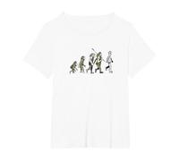 Strange Brew Evolution to Legos Cartoon T-Shirt, Women's Plus, White, 1X