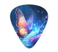 Strange Butterfly Guitar picks, patterned, 12-piece set of 3 different thicknesses, suitablefor electric quitar and ukulele