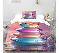 Strange Cat Duvet Cover Sets Premium Brushed Microfiber Duvet Cover Double Set Non Iron Luxury Bedding Sets With Zipper Closure Single（135x200cm）