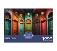 Strange Coloured Doors1000 Piece Jigsaw Puzzle for Adults Family Game Fun And Challenging for Home Decoration Great Gift Idea38x26cm/1000pcs