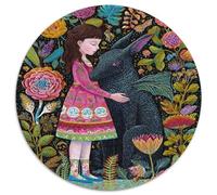 Strange Creature And Little Girl Jigsaw Puzzles. 1000pcs (67.5x67.5cm) Whimsical Challenge Toy for Educational Games Gifts