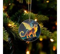 Strange Creature Christmas Ornaments - Circular Christmas Hanging Ornament Winter Holiday Decor, Acrylic Xmas Pendant for Tree, Fireplace Mantel, Winter