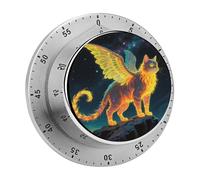 Strange Creature Kitchen Timer 60 Minute Visual Wind Up Timers Indoor Mechanical Timers with Magnetic Base Stainless Steel Timer for Home Cooking Time Management Tool