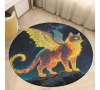 Strange Creature Round Absorbent Doormat Non-Slip Welcome Mat - Washable Kitchen Rugs for Entryway, Front Door, Indoor/Outdoor Use, Bedroom, Kitchen, Porch Decor 60 * 60cm