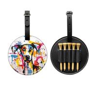Strange Doodle Dog Black Golf tee Storage Bag - Easy to Carry Around and More efficient in Playing Golf