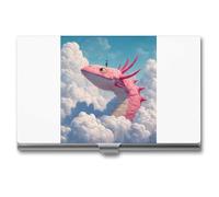 Strange Dragon Fantasy Axolotl Business Card Holder Slim Case Metal