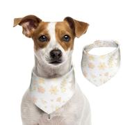 Strange flower patterns Double Sided Dog Bandanas - Cotton Reversible Pet Scarf for Small Large Dogs - Unique Print Puppy Accessories