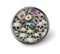 Strange Flowers Lapel Pin Round Metal Brooch Pin 1 Inch | Lightweight Badge Pin for Jackets, Secure Pin Back, Fashionable Button Pins for Suit Shirt Backpack Hat, Gift for Men Women