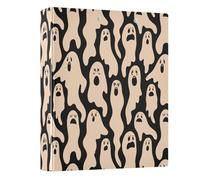 Strange Ghosts Pattern 3 Ring Binder 1.5 Inch Round Ring Binder View Binder Holds 200 Documents for Home School Office Use