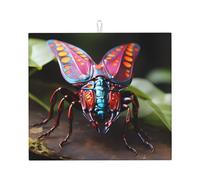 Strange Insects Drying Mat for Kitchen.Made of 100% Polyester,Highly Absorbent, Non-Slip, Printed,Easy to fold and Store.