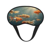 Strange Little Fish Blackout Sleep Mask Soft Breathable Eye Cover for Travel Yoga Meditation Camping Use