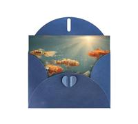 Strange Little Fish Greeting Card with Blue Envelope Holidays Birthdays Weddings Anniversaries Write Unique Blessings