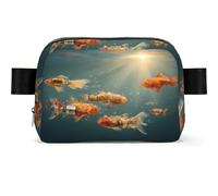 Strange Little Fish Square-shaped Waist Bag with Durable Polyester and Adjustable Strap for Daily Outdoor Wearing