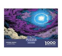 Strange Moon Sky Jigsaw Puzzles for Adults Gifts 1000 Pieces Fun Challenging Home Decoration Brainteasing Funky Planet Jigsaw Puzzle for Women Men Adult 52x38cm/1000pcs