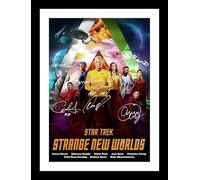 Strange New Worlds Cast Signed/Autographed Print (A4 FRAMED 34cm x 21cm)