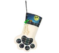Strange Night Christmas Ornament Heat-presed Dog Paw Christmas Stockings Personalized Cute Stockings Ornaments for Family Holiday Fireplace Xmas Decorations