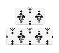 Strange Pattern Rug Cushioned Kitchen Rugs Sets Of 2 Comfort Standing Mat For Home Decor Sink,Kitchen Mats For Floor Non Slip Washable ，Laundr 17"X47"+17"X30"