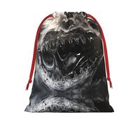Strange shapes Patterned S drawstring bag, festive packaging bag, perfect for Christmas parties