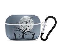 Strange Tomb for Airpod Pro Case Cover Hard Shell Full Drop Protection Cover with Keychain Compatible with AirPod Pro 2nd/1st Generation, Front LED Visible,White