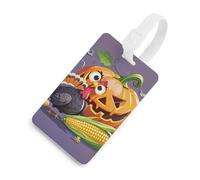 Strange Turkey Luggage Tag Travel Essentials TPU Bag Tag Personalized Luggage Tags Holder Name Id Identifiers Card with Black Lanyard for Suitcase Backpack Toolbox, White, One Size, Luggage Tag
