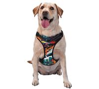 Strange Watercolor Medium Printed pet Traction Vest for Pets to wear When Walking The Dog or Climbing Mountains