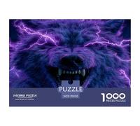 Strange Wolf Jigsaw Puzzles 1000 Pieces for Adults Or Families Fit Together Perfectly Educational Challenging Games Cartoon Style Home Decoration 70x50cm/1000pcs