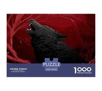 Strange Wolf Jigsaw Puzzles 1000 Pieces Ideal for Adults, Teens, And Kids Educational Challenging Games Cartoon Style Beautiful Decoration 70x50cm/1000pcs