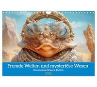 Strange worlds and mysterious beings - boundless science fiction UK-Version (Wall Calendar 2026 DIN A4 Landscape), CALVENDO 12 Month Wall Calendar