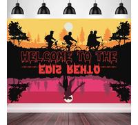 Stranger Birthday Party Decorations, 5x3Ft Welcome to The Other Side Backdrop Banner Horror Forest Themed Party Decor Banner Background Photo Booth Props for Halloween Birthday Party Decorations