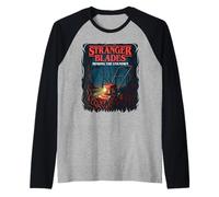 Stranger Blades - Landscaping Lawn Mower Lawn Mowing Raglan Baseball Tee