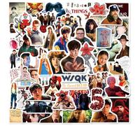 Stranger Funny Stickers - 54PCS Waterproof Stickers for Water Bottles | Premium Sun-Proof Aesthetic Laptop Decals - Funny Novelty Present for Teenagers Boys Kids