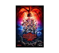 Stranger Poster & Things Season 2 Movie Cover Retro Art Deco Poster Canvas Poster Bedroom Decor Sports Landscape Office Room Decor Gift Unframe-style 12x18inch(30x45cm)