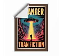 Stranger Than Fiction Retro Unframed Wall Art Print A1 (84.1×59.4cm), Wall Decor for Living Room, Bedroom, Office & Home, Art Gift