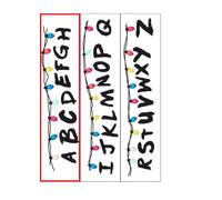 Stranger Thigs Alphabet Lights Cake Border Ribbons 3 x PRE-CUT ICING Strips Cake Decoration