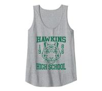 Stranger Things 1986 Tigers Hawkins High School Tank Top, Women, Heather Grey, X-Large