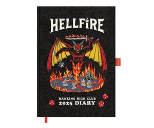STRANGER THINGS 2025 A5 Diary - Hellfire Club Design with Intriguing DTP Artwork, Monthly & Weekly Layouts for Fans, Organizers, and Enthusiasts of the Popular Netflix Show Series