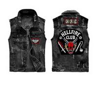 Stranger Things 4 Denim Vest - Hellfire S New Fanseller, Schwarz, S