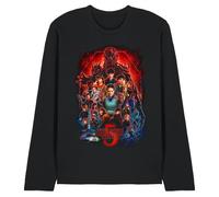 Stranger Things 5 Poster Unisex Long Sleeve T Shirt, Black, Large