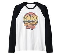 Stranger Things 80's Sunset Mindflayer Group Raglan Baseball Tee