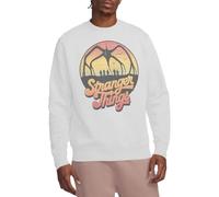 Stranger Things 80'S Sunset Mindflayer Group Unisex Sweatshirt, White, XX-Large