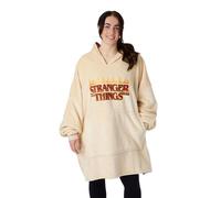 Vanilla Underground Stranger Things Unisex Blanket Hoodie Beige Brand Name Print - One Size