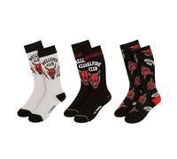 Stranger Things Adult Unisex Hellfire Club Socks Pack 3 Pieces (UK 6-11)