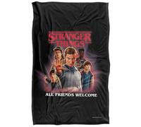 Stranger Things All Friends Welcome Poster Silky Touch Super Soft Throw Blanket 91 x 147 Cm