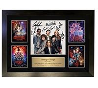 Stranger Things Autograph Poster Print Season 1, 2, 3, 4 Poster Display Signed A3 Printed Autograph Photo Picture Display No115, Black